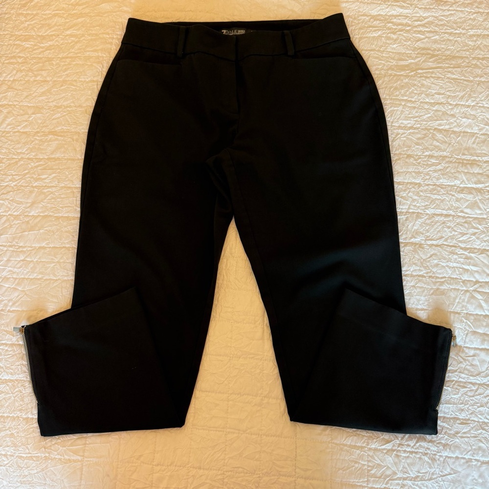 New York & Company Black Zipper Side Women's Pants
